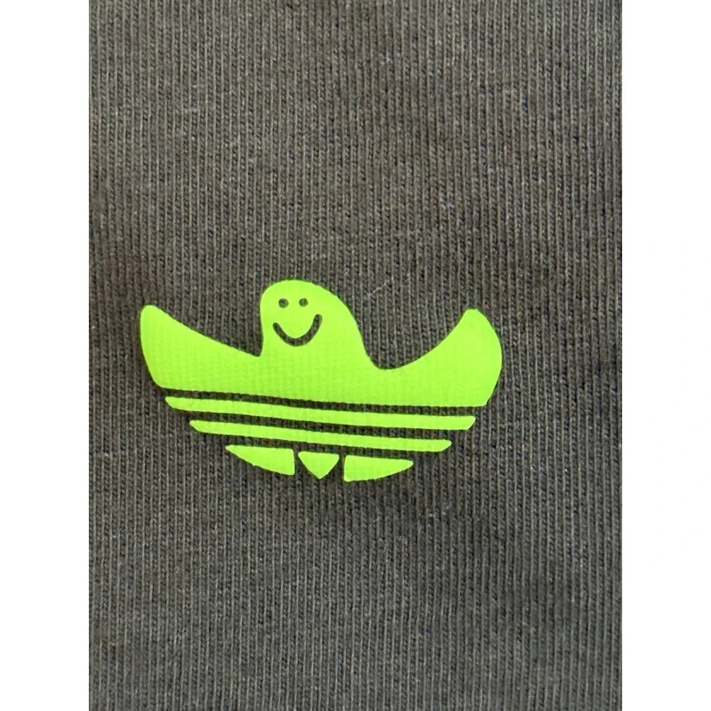 Adidas Mark Gonzales Shmoofoil Computer World T-Shirt‎ Size Small Black & Green